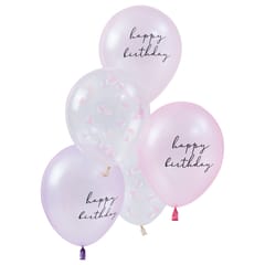 Mermaid - Pearlised Pink & Shell Confetti Balloon Bundle