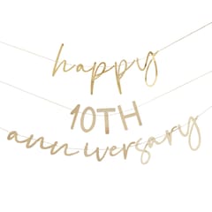 Bunting - Gold Customizable Anniversary Bunting