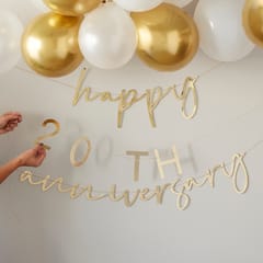 Bunting - Gold Customizable Anniversary Bunting