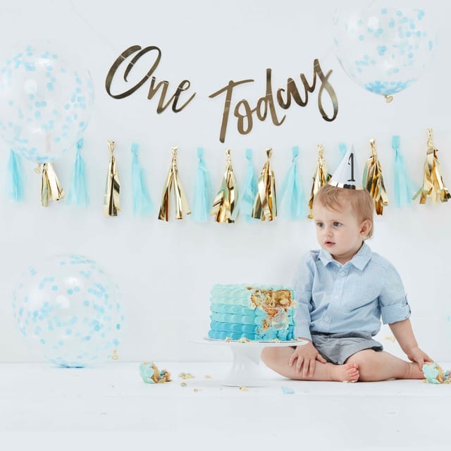 Cake Smash - Blue Baby Cake Smash 1st Birthday Kit