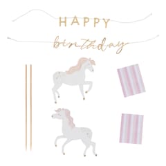 Princess Castle - Horse Happy Birthday Cake Topper