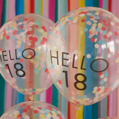 Hello 18 Birthday Balloons